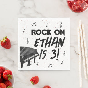 Serviette En Papier Piano Music Anniversaire Papier de fête Napkins