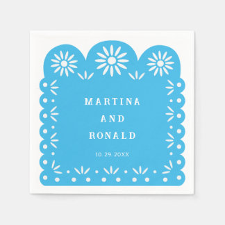 Serviette En Papier PICADO DE PEAU MEXICAIN Bleu
