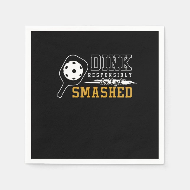 Serviette En Papier Pickleball Amusant Puns Dink De Sport Responsable  (Devant)