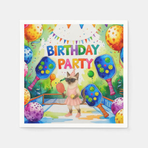 Serviette En Papier Pickleball Anniversaire Fête thème