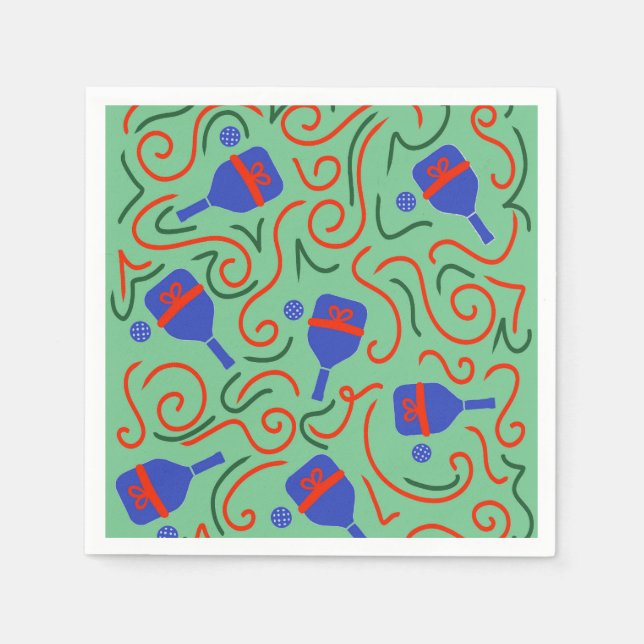 Serviette En Papier Pickleball avec serviette en boîte (Devant)