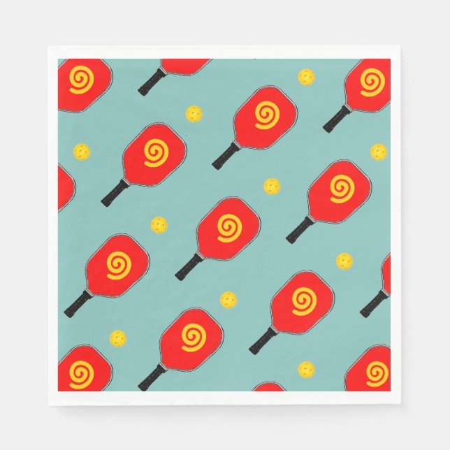 Serviette En Papier Pickleball Party (Devant)