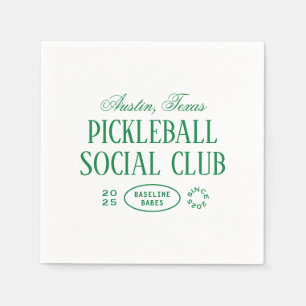 Serviette En Papier Pickleball Party Favoriser les serviettes en vert 