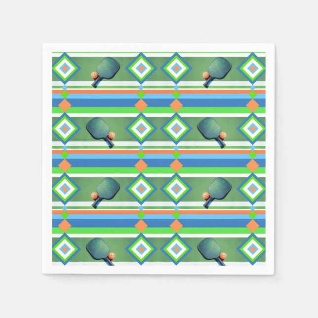 Serviette En Papier Pickleball Summer Pickleball Party Potluck Cookout (Devant)