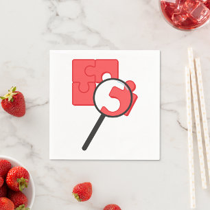 Serviette En Papier Pièces de puzzle Papier Naples