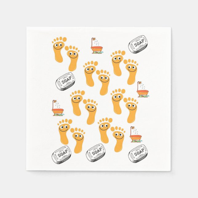 Serviette En Papier Pieds de savon serviette (Devant)