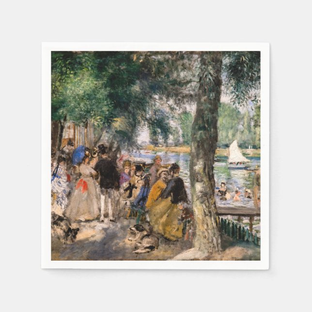 Serviette En Papier Pierre-Auguste Renoir - Baignade sur la Seine (Devant)