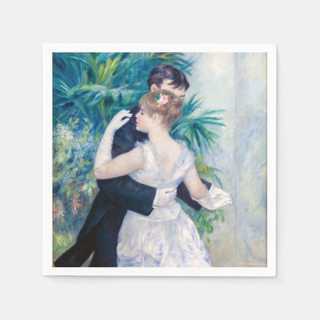 Serviette En Papier Pierre-Auguste Renoir - Danse urbaine (Devant)