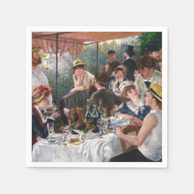 Serviette En Papier Pierre-Auguste Renoir - Déjeuner de la fête nautiq (Devant)