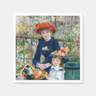 Serviette En Papier Pierre-Auguste Renoir - Deux soeurs sur la terrass