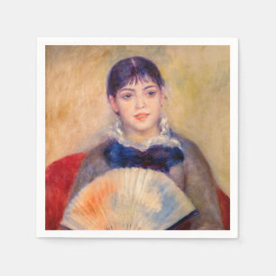 Serviette En Papier Pierre-Auguste Renoir - Fille avec un ventilateur