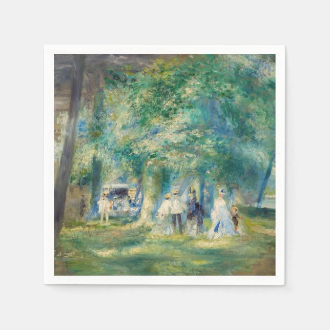 Serviette En Papier Pierre-Auguste Renoir - La fête à Saint-Cloud (Devant)