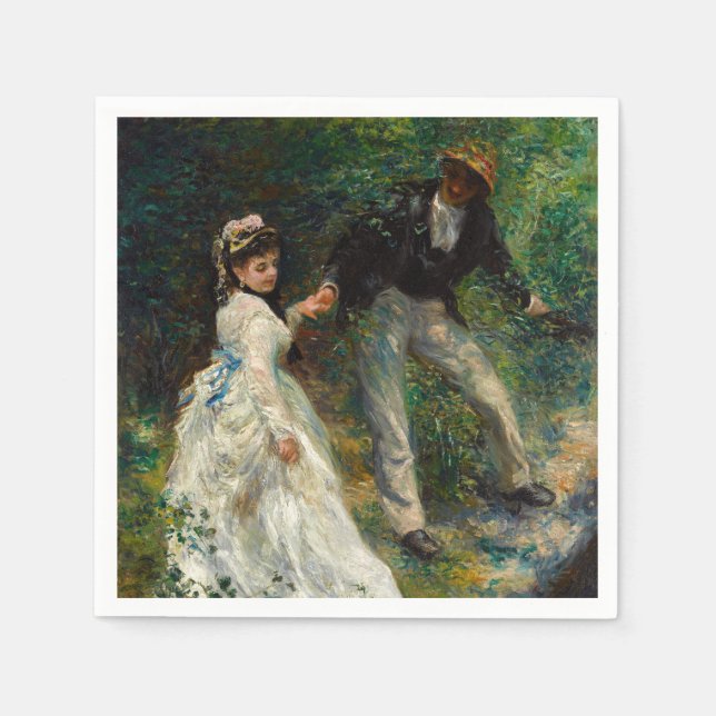 Serviette En Papier Pierre-Auguste Renoir - La Promenade (Devant)