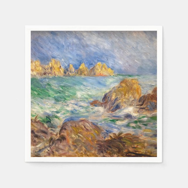 Serviette En Papier Pierre-Auguste Renoir - Marine, Guernesey (Devant)