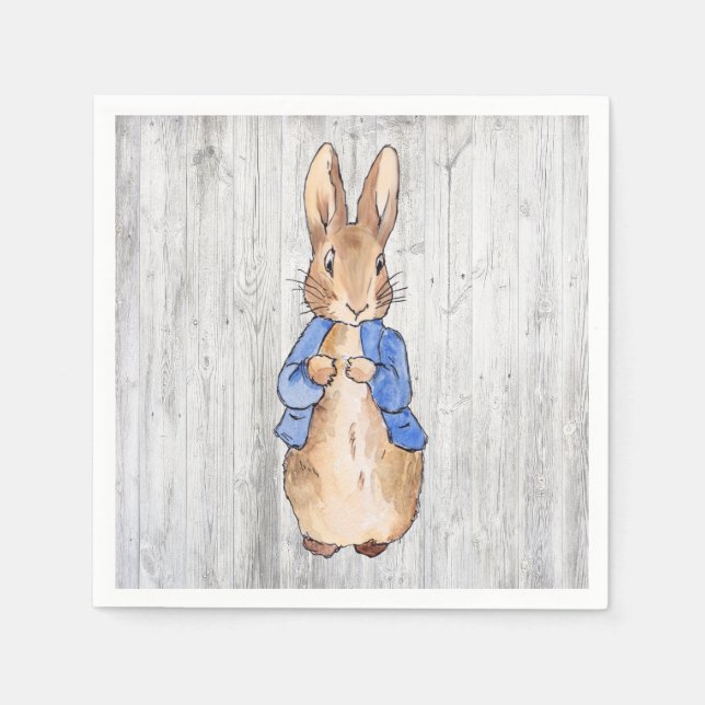 Serviette En Papier Pierre le lapin (Devant)