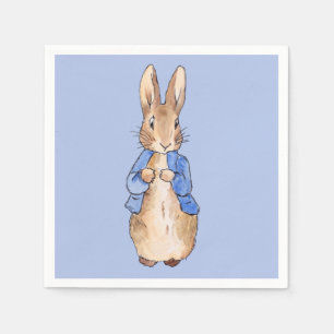 Serviette En Papier Pierre le lapin avec Arrière - plan bleu