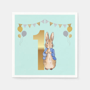 Serviette En Papier Pierre le lapin Premier anniversaire