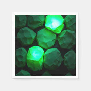 Serviette En Papier Pierres Vert Emeraude