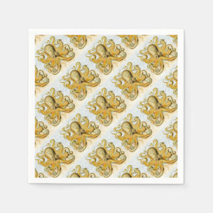 Serviette En Papier Pieuvre marine peinte calmar Kraken
