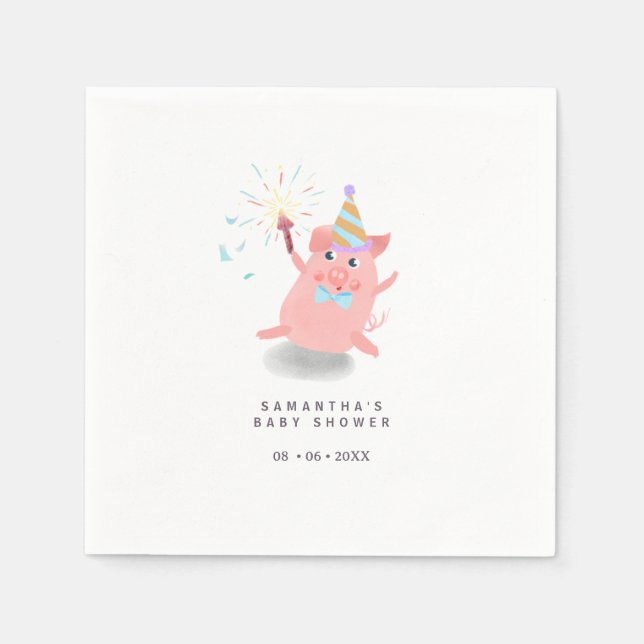 Serviette En Papier PIG Farm Animals Pig Barnyard (Devant)