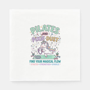 Serviette En Papier Pilates de licorne et poussière de pixie typograph