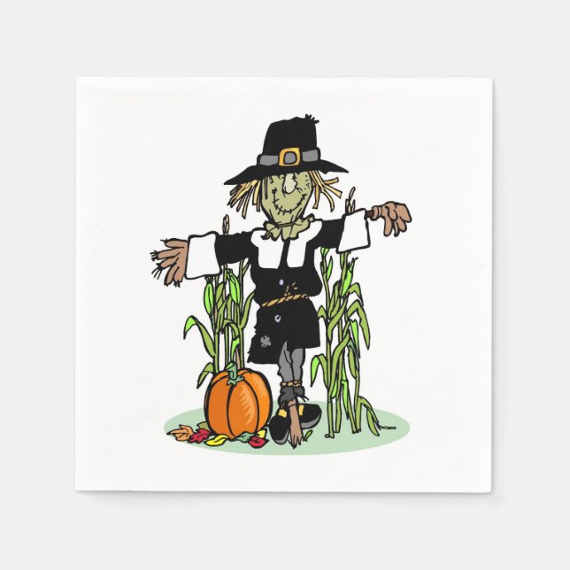 Serviette En Papier Pilgrim Scarecrow (Devant)