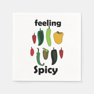 Serviette En Papier Piment Sentiment Brûlant Fête de la Fiesta