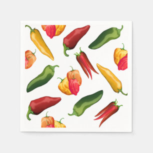 Serviette En Papier Piments colorés