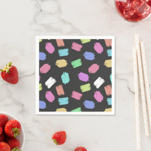 Serviette En Papier Pinceau de peinture contours, pinceaux colorés
