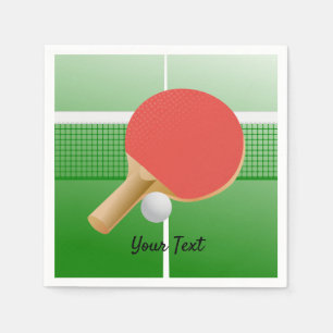 Serviette En Papier Ping Pong Table Tennis Design Papier