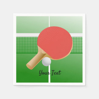 Serviette En Papier Ping Pong Table Tennis Design Papier