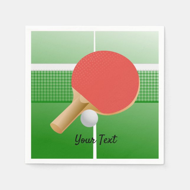 Serviette En Papier Ping Pong Table Tennis Design Papier (Devant)