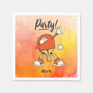 Serviette En Papier Ping Pong Table Tennis party amusant