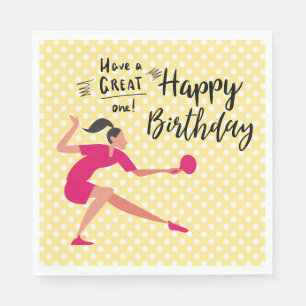 Serviette En Papier Ping Pong tennis de table Anniversaire Fille pour 