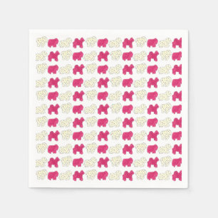 Serviette En Papier Pink Animal Crackers Cookies Circus Anniversaire