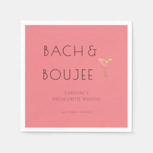 Serviette En Papier Pink Bach et Boujee Bachelorette