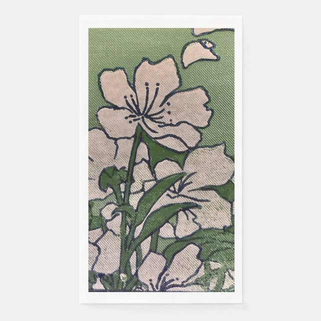 Serviette En Papier Pink Blossom Cascade  (Devant)