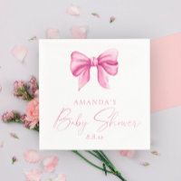 PINK BOW fille Baby shower