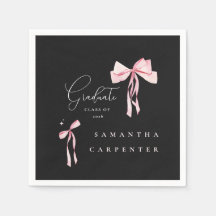 Pink Bow photo black background elegant graduation