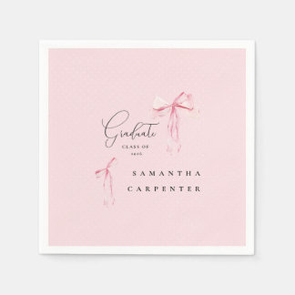 Serviette En Papier Pink Bow photo black background elegant graduation