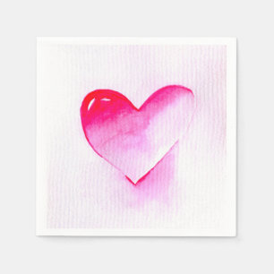 Serviette En Papier Pink coeur pop art valentine
