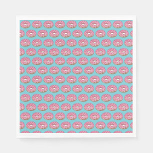 Serviette En Papier Pink Donut Doughnut Anniversaire Fête Petit déjeun