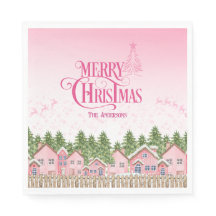 Pink Joyry Noël Village Fête Papier