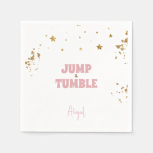 Serviette En Papier Pink Jump & Tumble Gymnastique Anniversaire