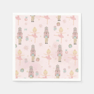 Serviette En Papier Pink Le Casse-Noisette Ballet de Noël Découpage