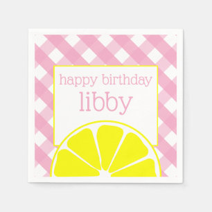 Serviette En Papier Pink Lemonade personnalisées serviettes de fête