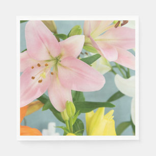 Serviette En Papier Pink Lily Luncheon Napkin