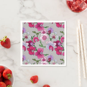 Serviette En Papier Pink Orchids