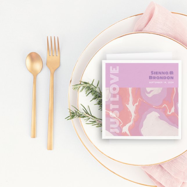 Serviette En Papier Pink Pastel Mariage d'art Abstrait serviettes (Créateur téléchargé)