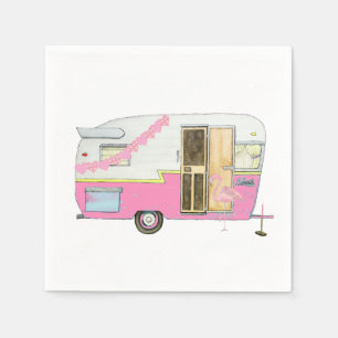 Serviette En Papier Pink She Shed Camper Trailer